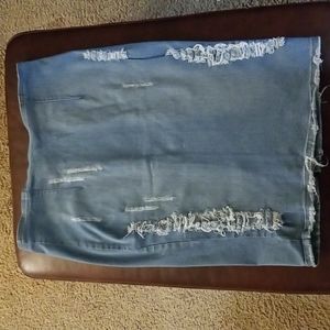 NWOT Soft Stretch Jean Pencil Skirt